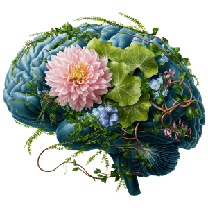 Floral Brain Sticker